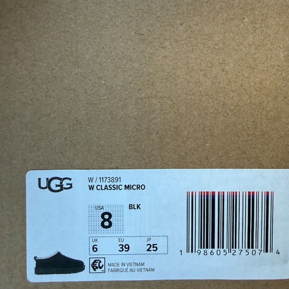 UGG WOMEN'S CLASSIC MICRO (BLK) - Picture 3 of 3